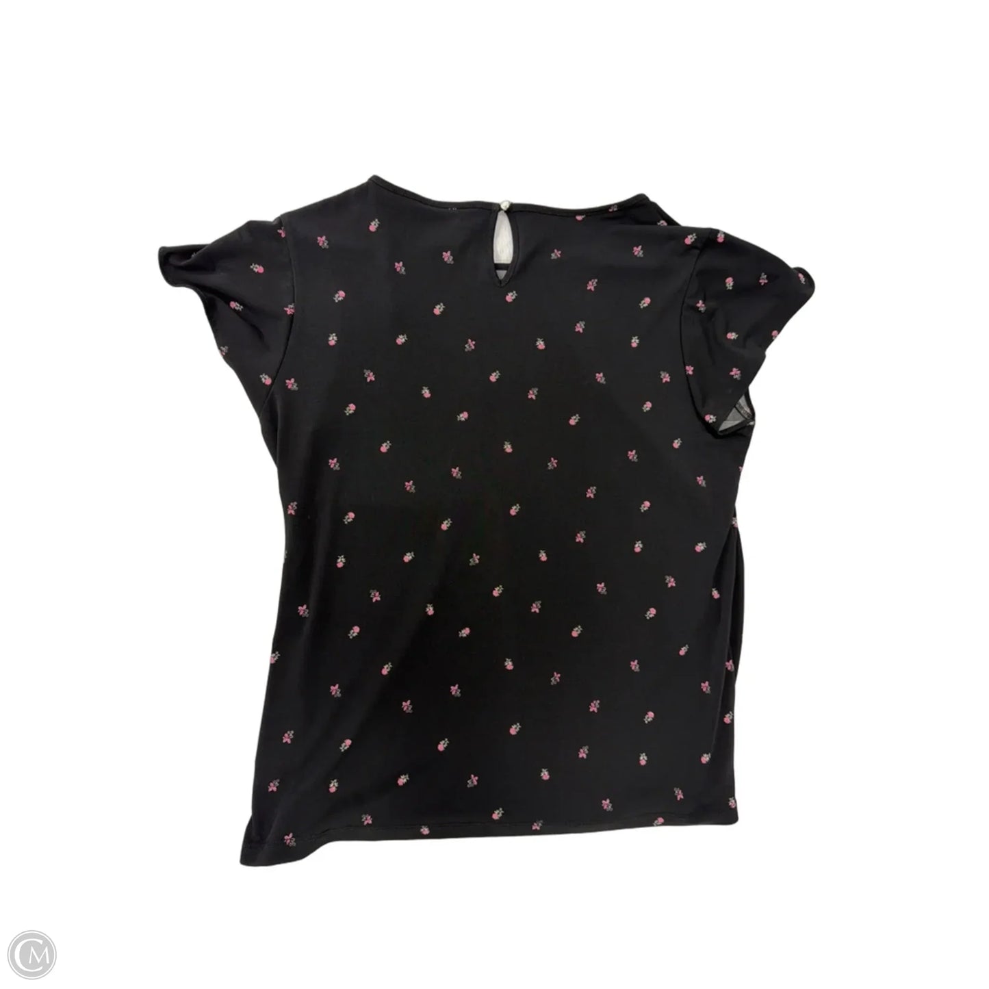 Top Short Sleeve By Liz Claiborne In Black, Size: L