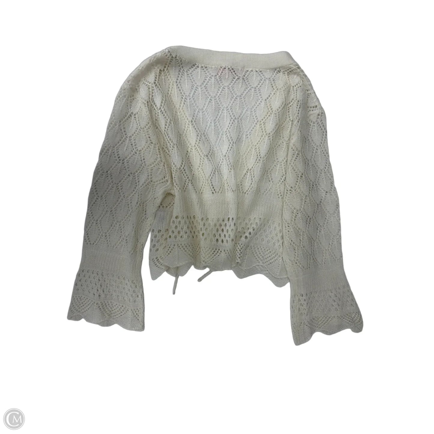 Cardigan By Clothes Mentor In Cream, Size: Xl