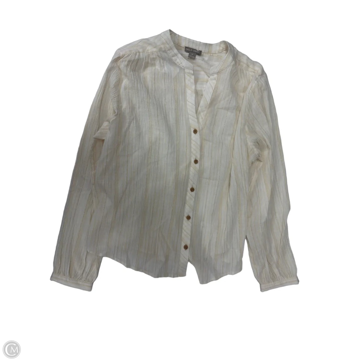 Top Long Sleeve By Falls Creek In Striped Pattern, Size: M