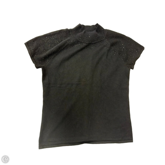 Top Short Sleeve By Cable And Gauge In Black, Size: M