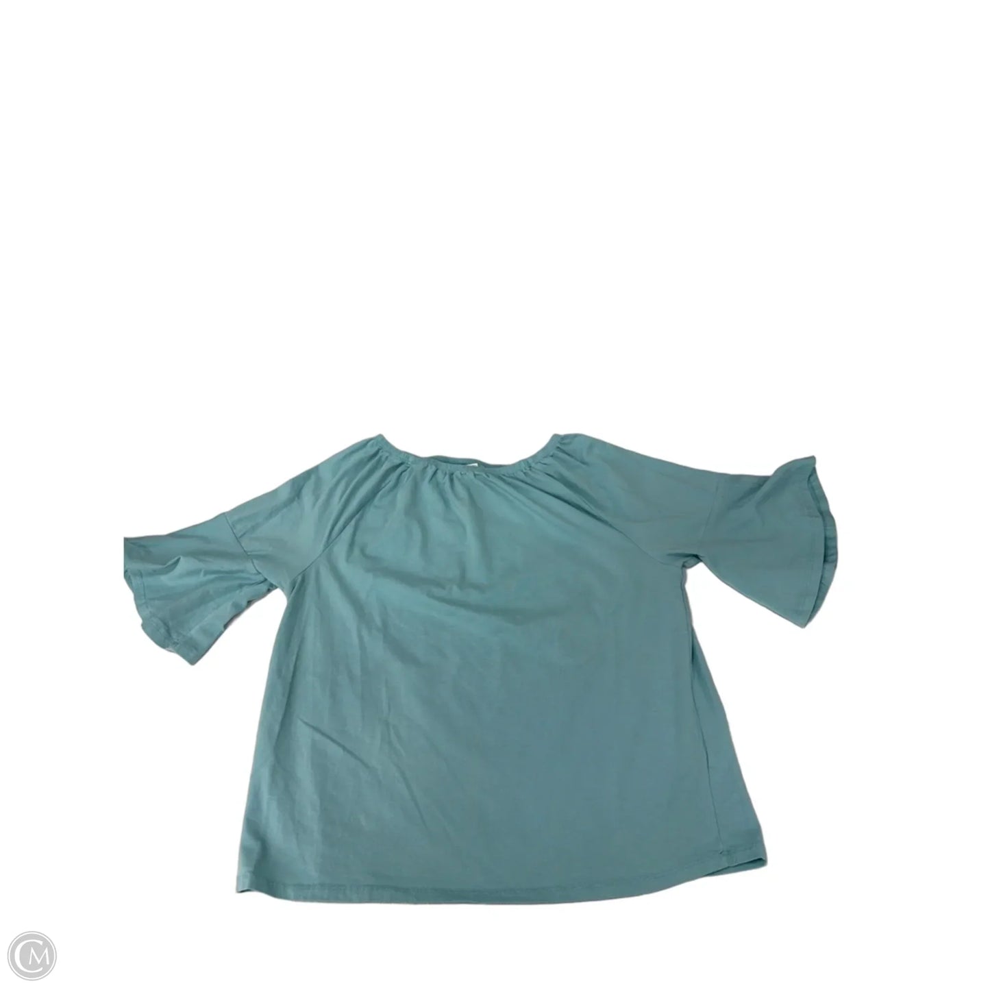 Top Short Sleeve By Workshop In Blue, Size: L