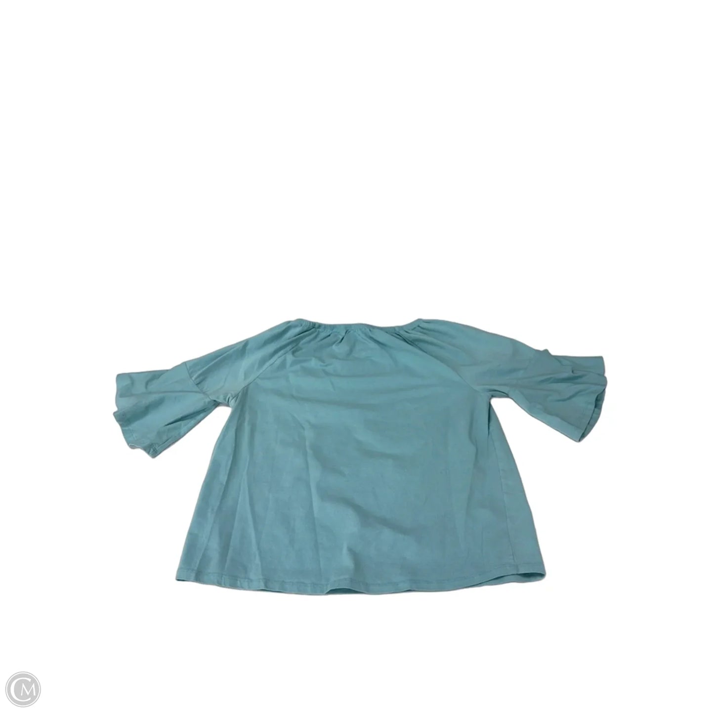 Top Short Sleeve By Workshop In Blue, Size: L