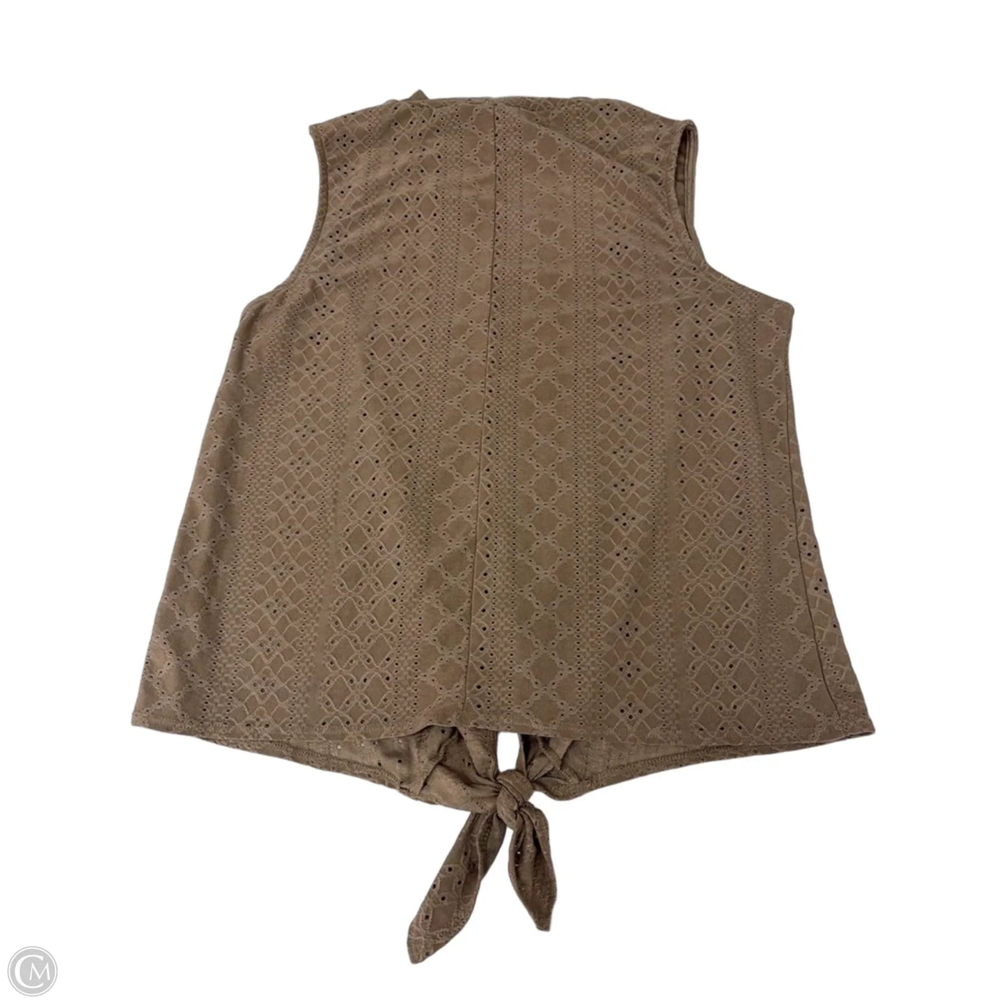 Top Sleeveless By W5 In Brown, Size: L