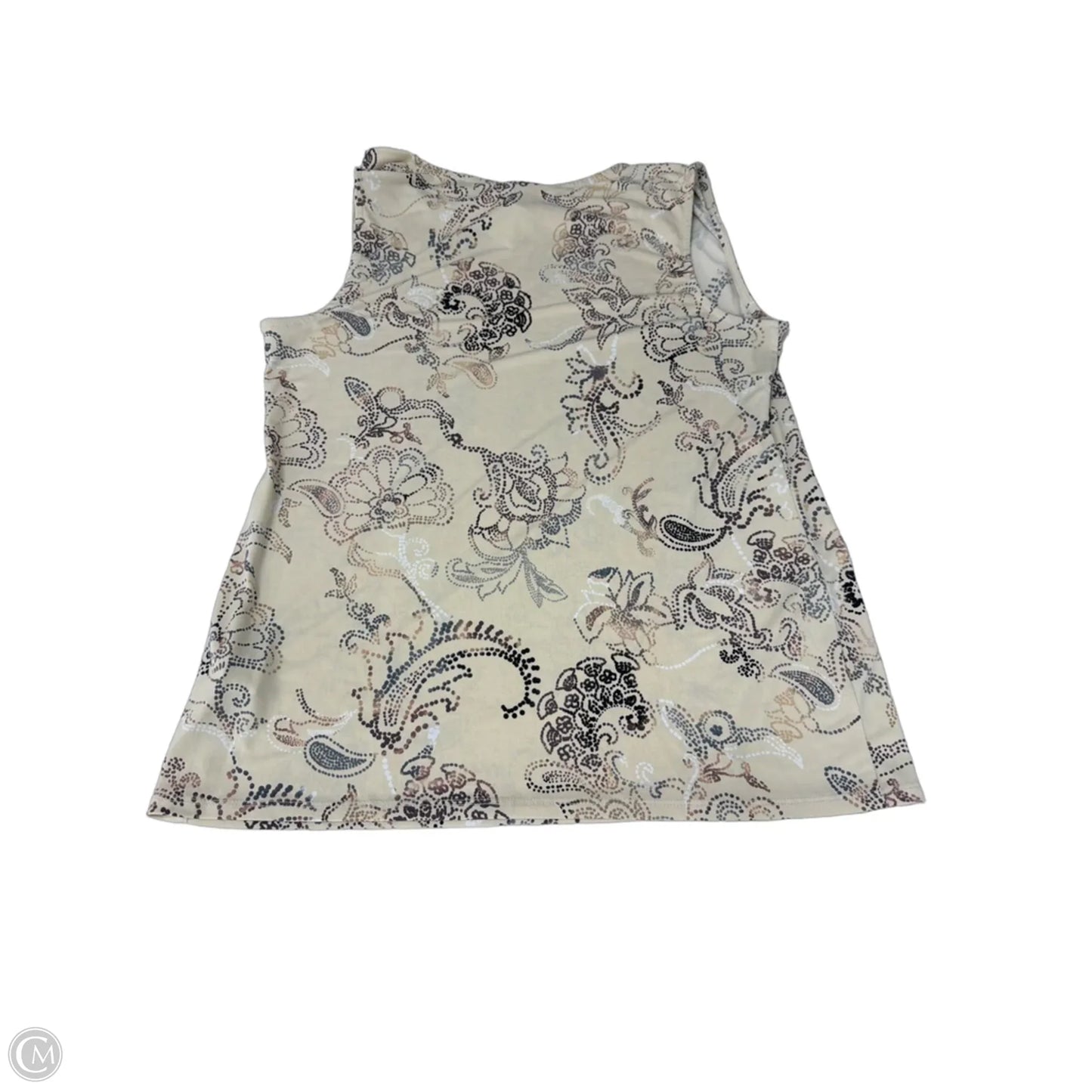 Top Sleeveless By Dana Buchman In Tan, Size: M