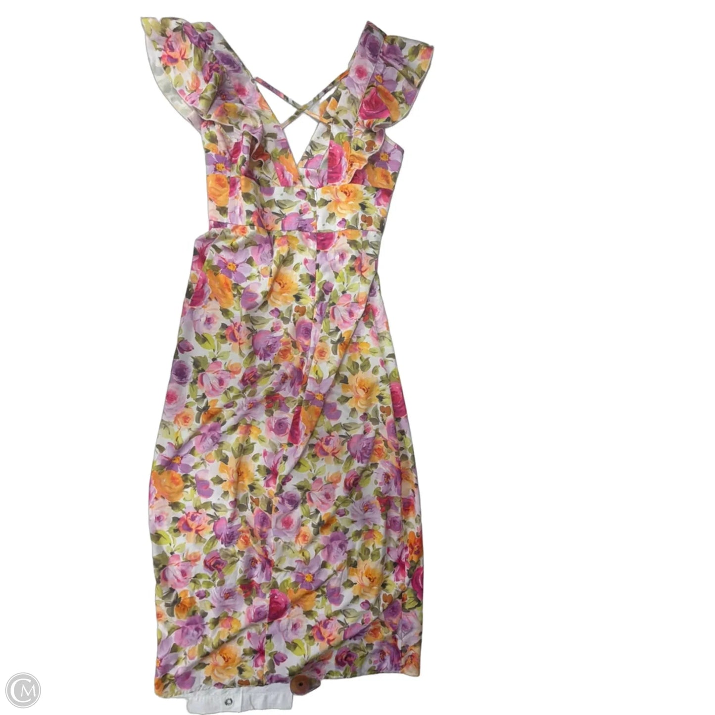 Dress Casual Midi By Shein In Floral Print, Size: Xl