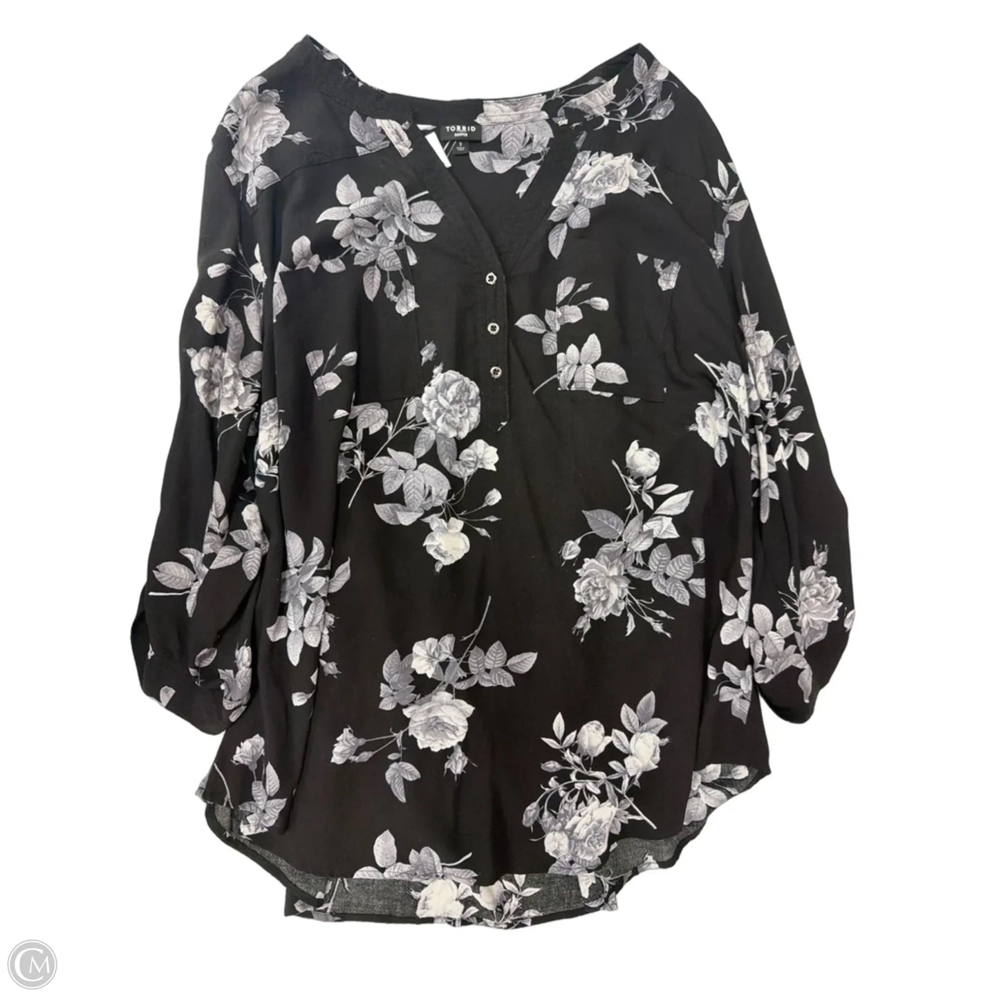 Top Long Sleeve By Torrid In Floral Print, Size: 3x