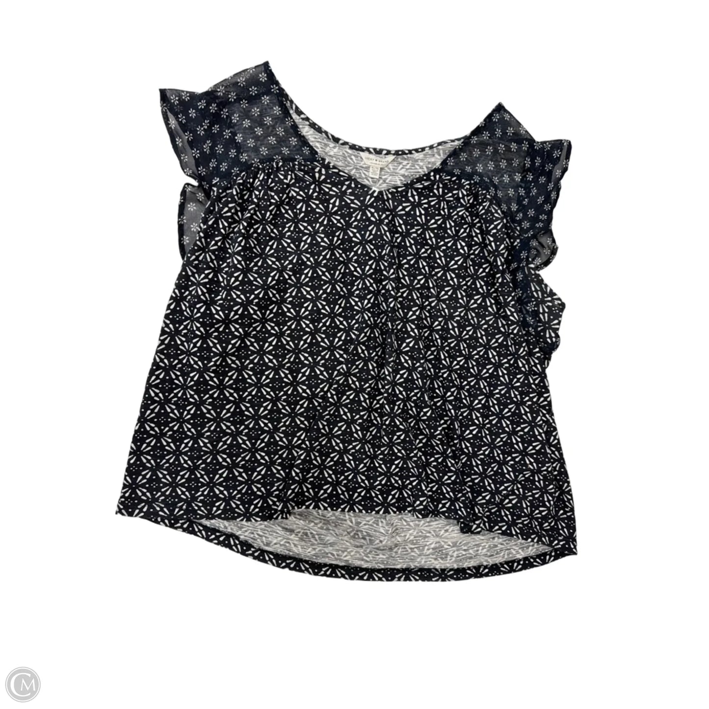 Top Sleeveless By Lucky & Blessed In Blue & White, Size: Xl