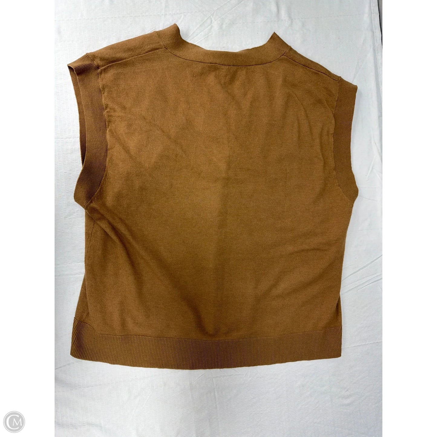 Vest Sweater By Terra & Sky In Brown, Size: Xl