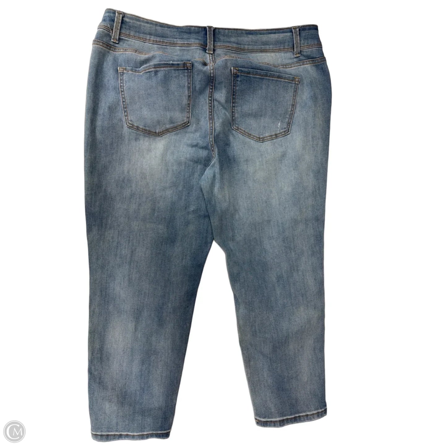 Jeans Straight By Time And Tru In Blue Denim, Size: 18