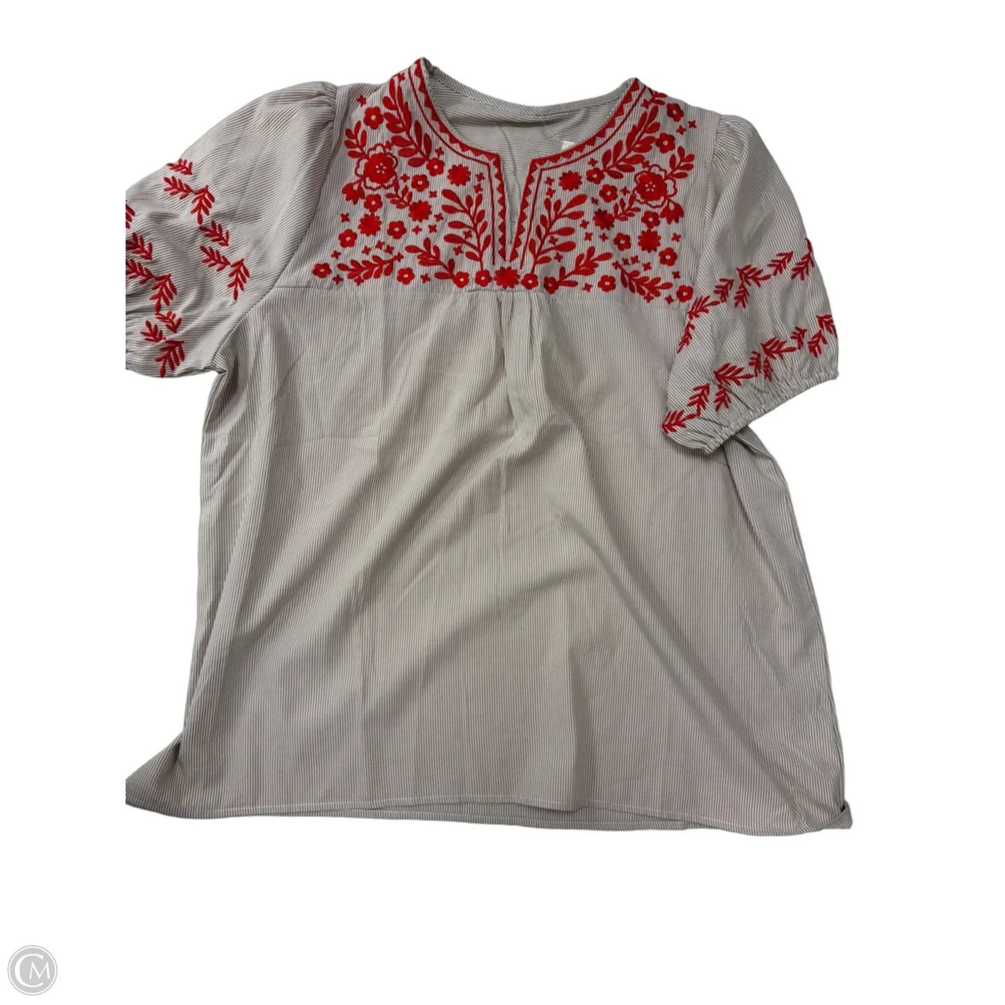 Top Short Sleeve By Clothes Mentor In Striped Pattern, Size: L