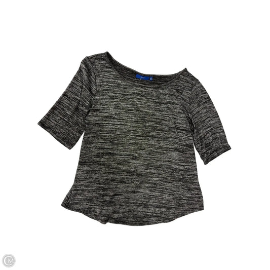 Top Short Sleeve By Apt 9 In Black & Grey, Size: L