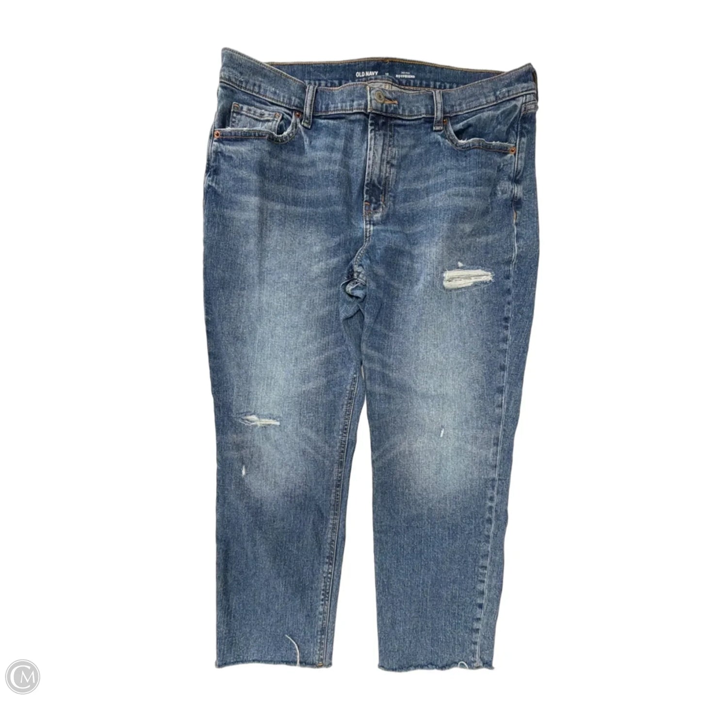 Jeans Boyfriend By Old Navy In Blue Denim, Size: 12