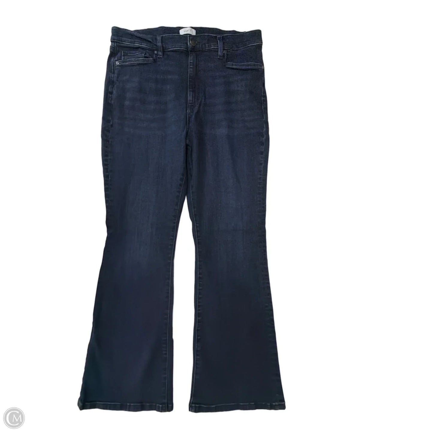 Jeans Flared By Loft In Blue Denim, Size: 14