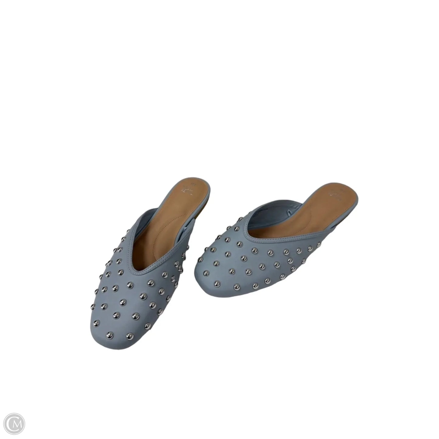 Shoes Flats By Time And Tru In Blue & Silver, Size: 10