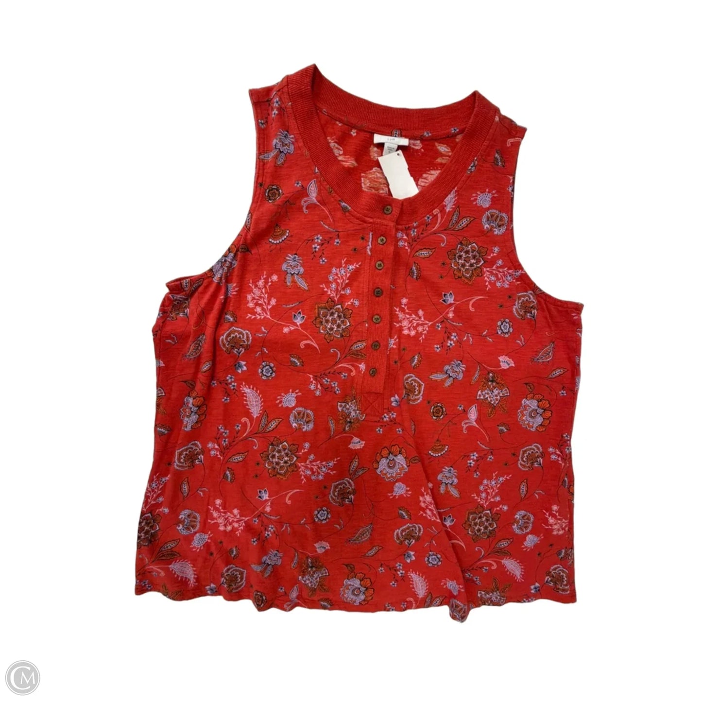 Top Sleeveless By J. Jill In Orange, Size: Xl