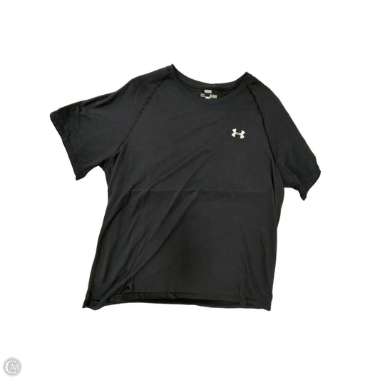 Athletic Top Short Sleeve By Under Armour In Black, Size: Xl