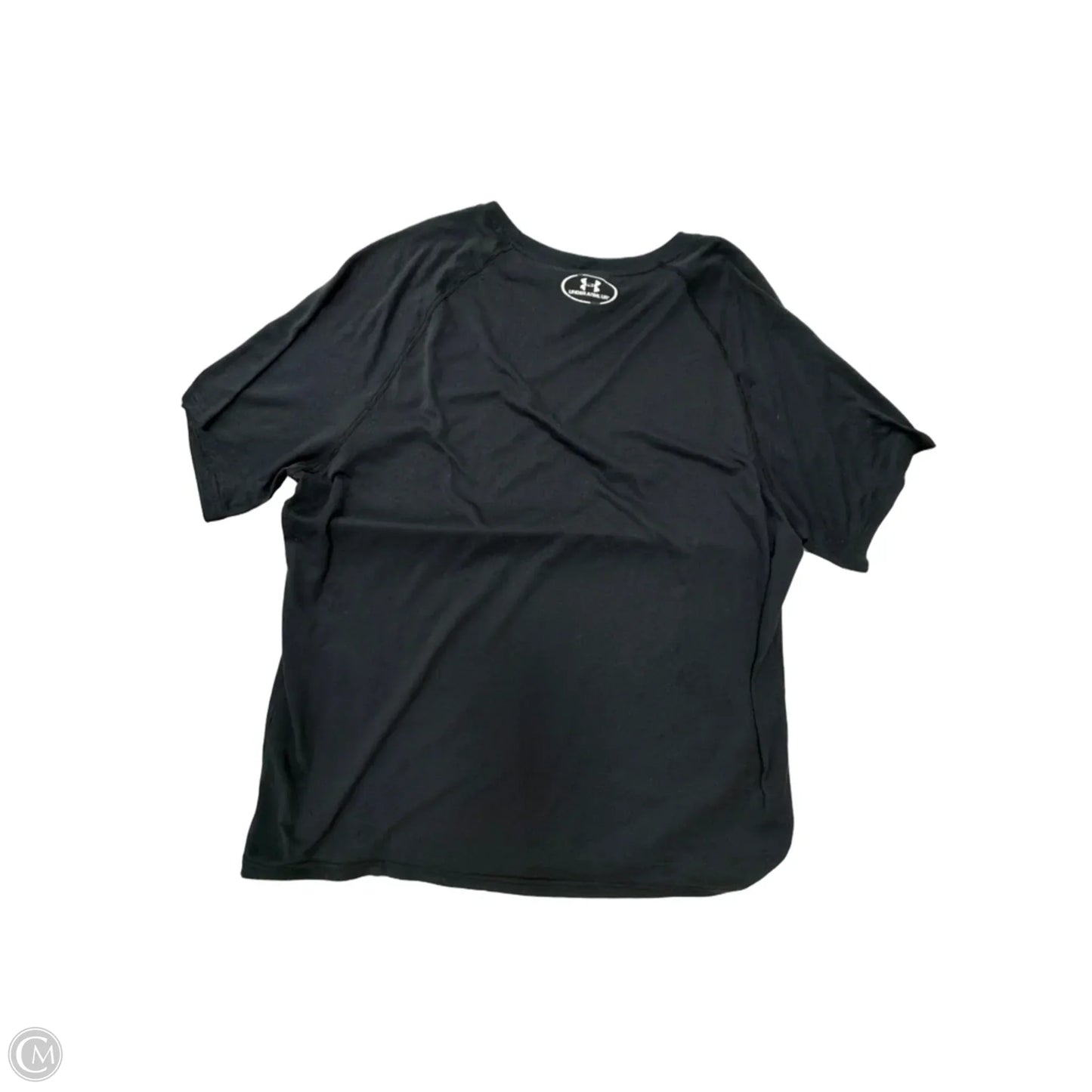 Athletic Top Short Sleeve By Under Armour In Black, Size: Xl