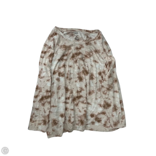Top Long Sleeve Basic By Sonoma In Tie Dye Print, Size: 3x