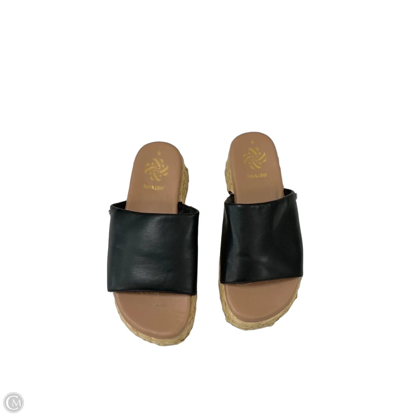 Sandals Flats By Sam And Libby In Black & Tan, Size: 6