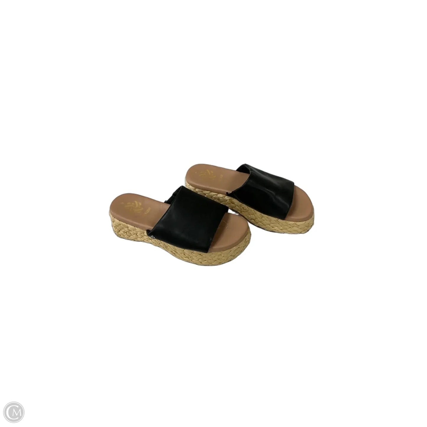 Sandals Flats By Sam And Libby In Black & Tan, Size: 6
