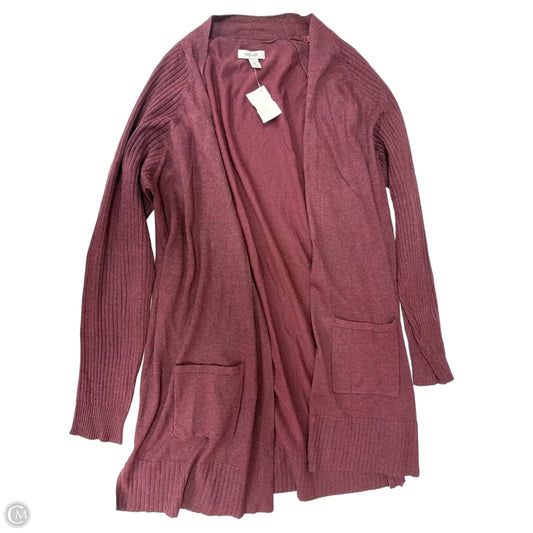 Cardigan By Nine West Apparel In Maroon, Size: Xl