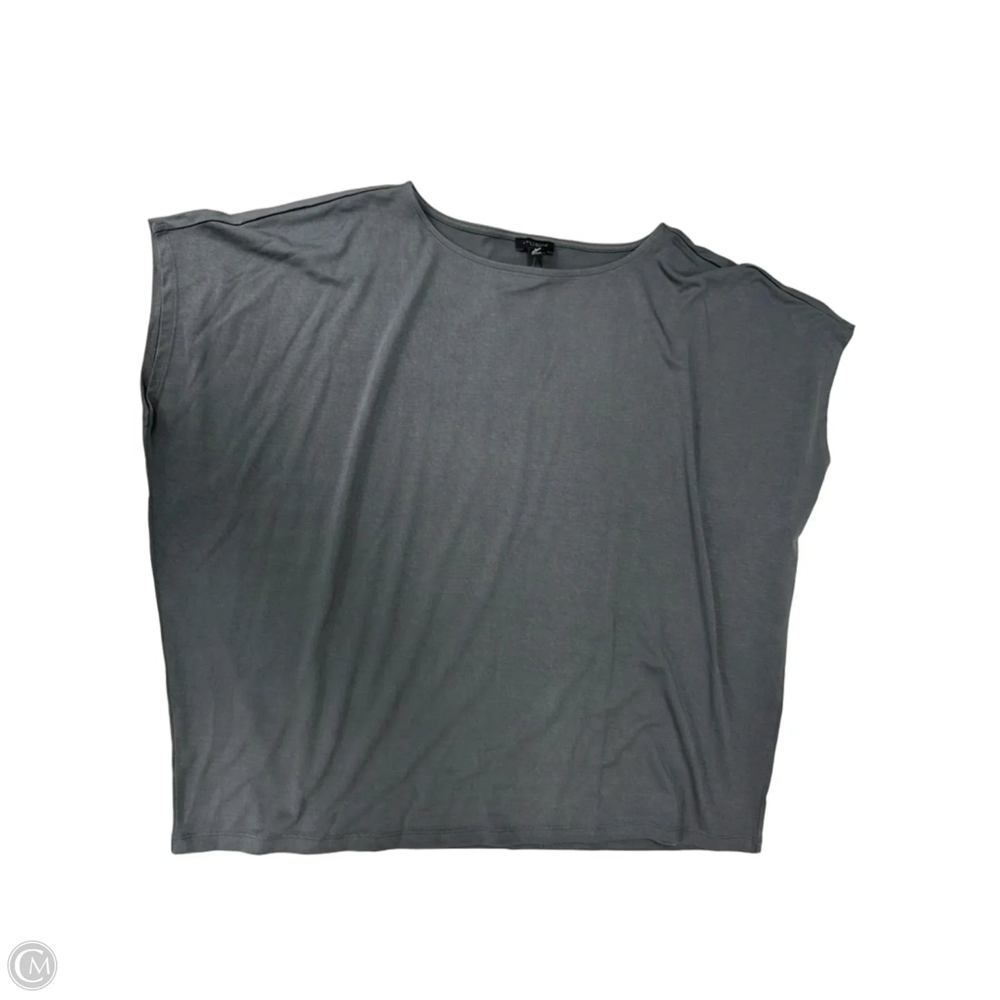 Top Short Sleeve By Ann Taylor In Grey, Size: Xl