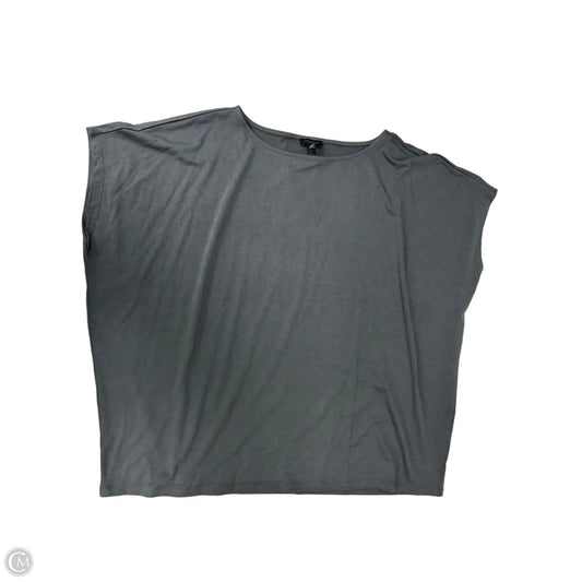 Top Short Sleeve By Ann Taylor In Grey, Size: Xl