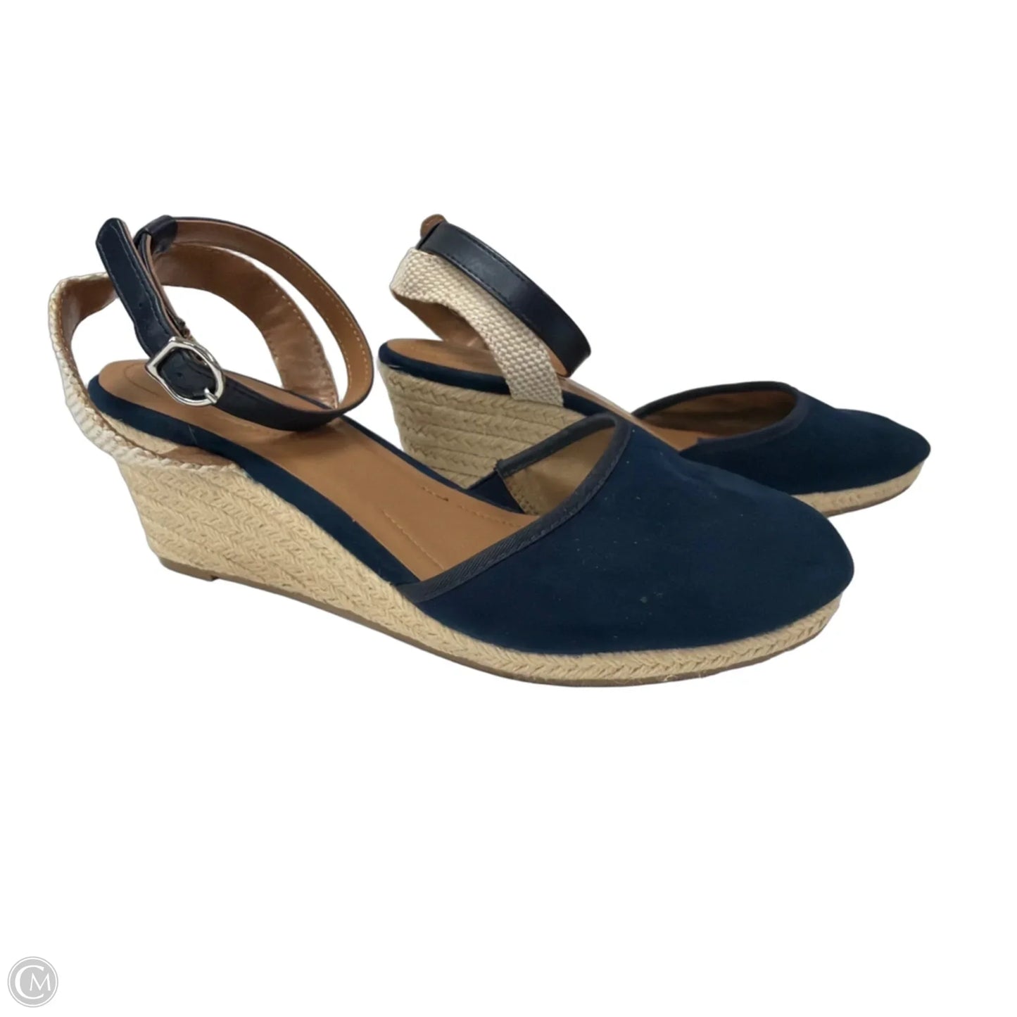 Shoes Heels Wedge By Style And Company In Blue, Size: 10