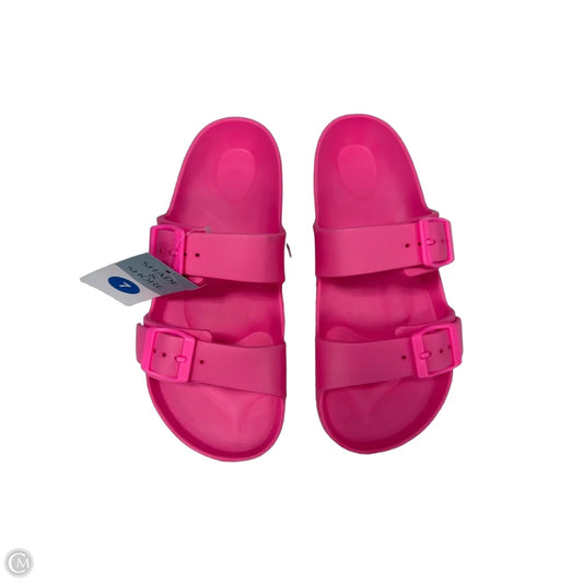 Sandals Flats By Shade & Shore In Pink, Size: 7