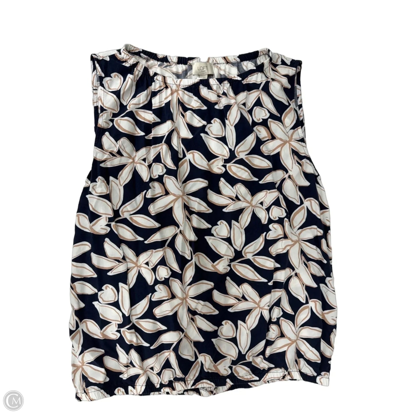Top Sleeveless By Loft In Floral Print, Size: L