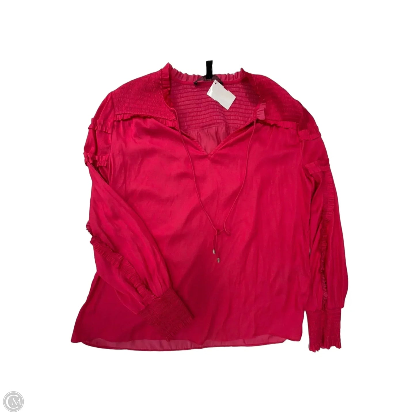 Top Long Sleeve By White House Black Market In Pink, Size: S
