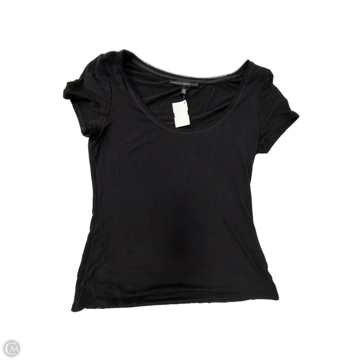 Top Short Sleeve Basic By White House Black Market In Black, Size: S