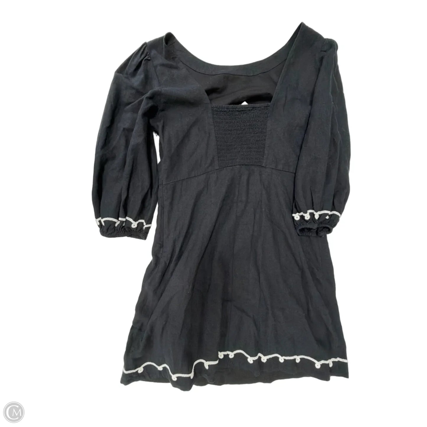 Dress Casual Midi By Ann Taylor In Black & White, Size: S