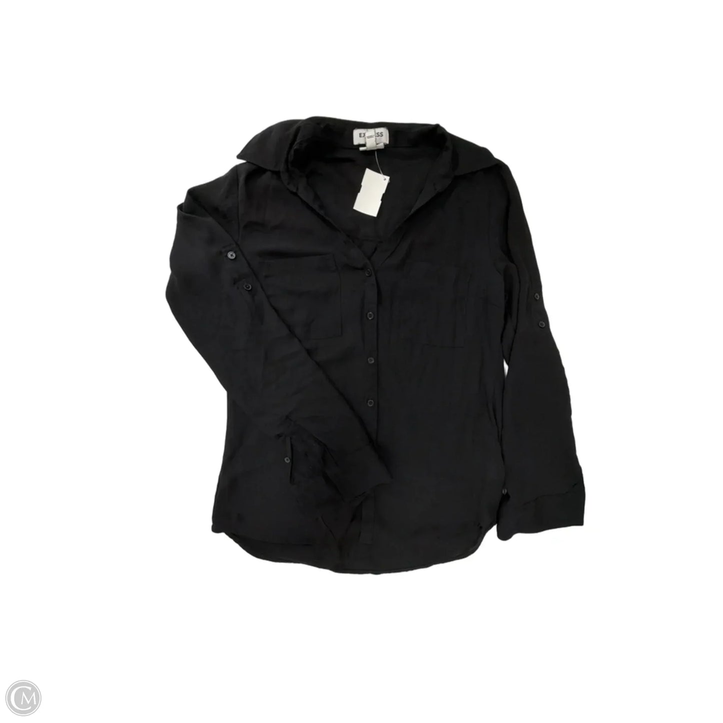 Top Long Sleeve By Express In Black, Size: S