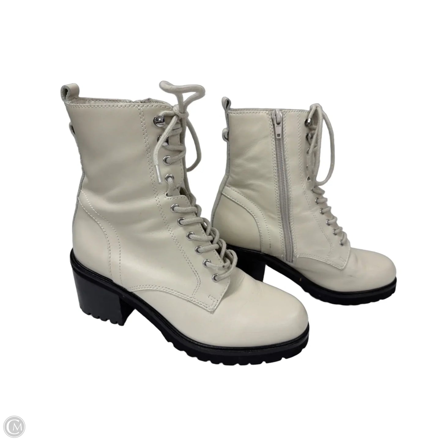 Boots Ankle Heels By Steve Madden In Beige, Size: 7