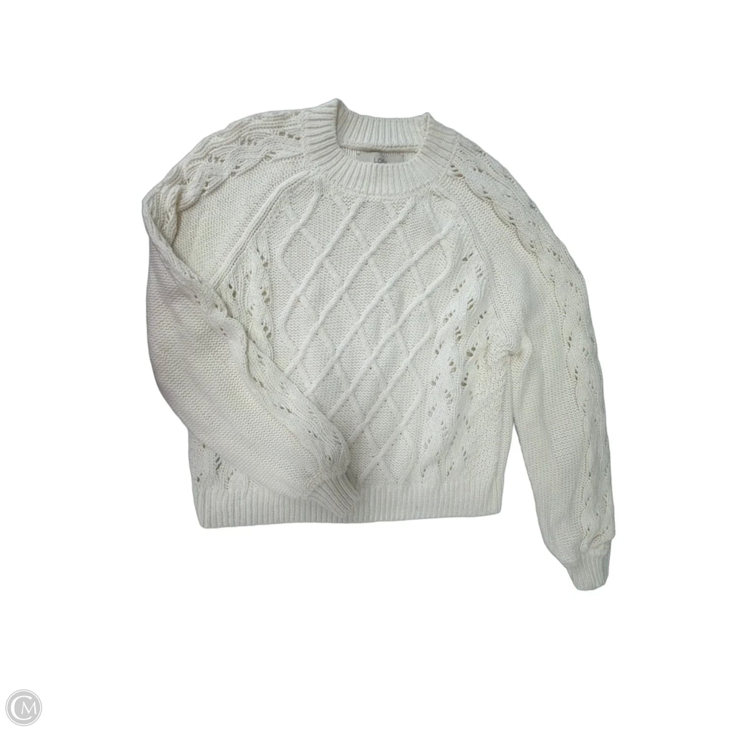 Sweater By Loft In Cream, Size: M
