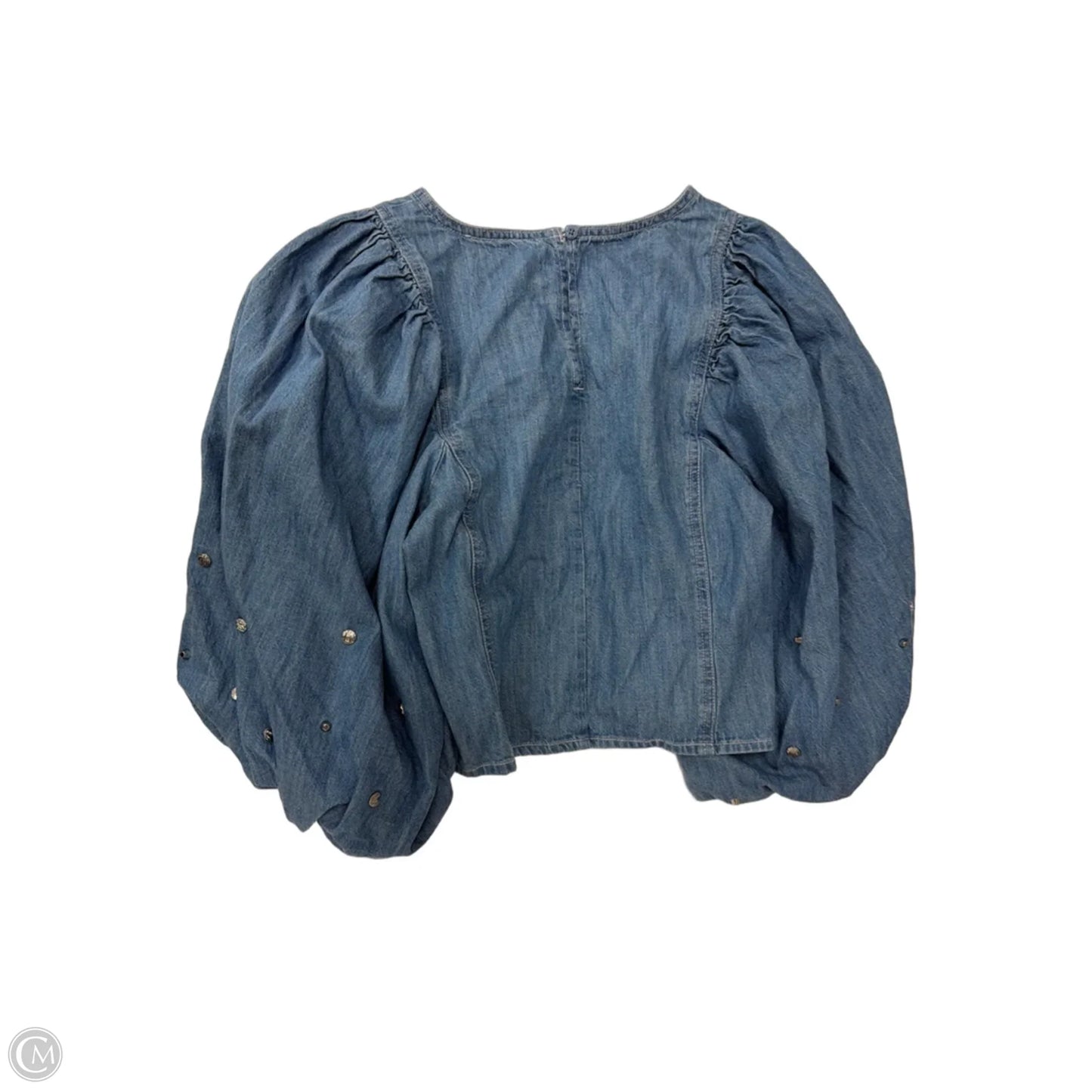 Top Long Sleeve By Loft In Blue Denim, Size: S