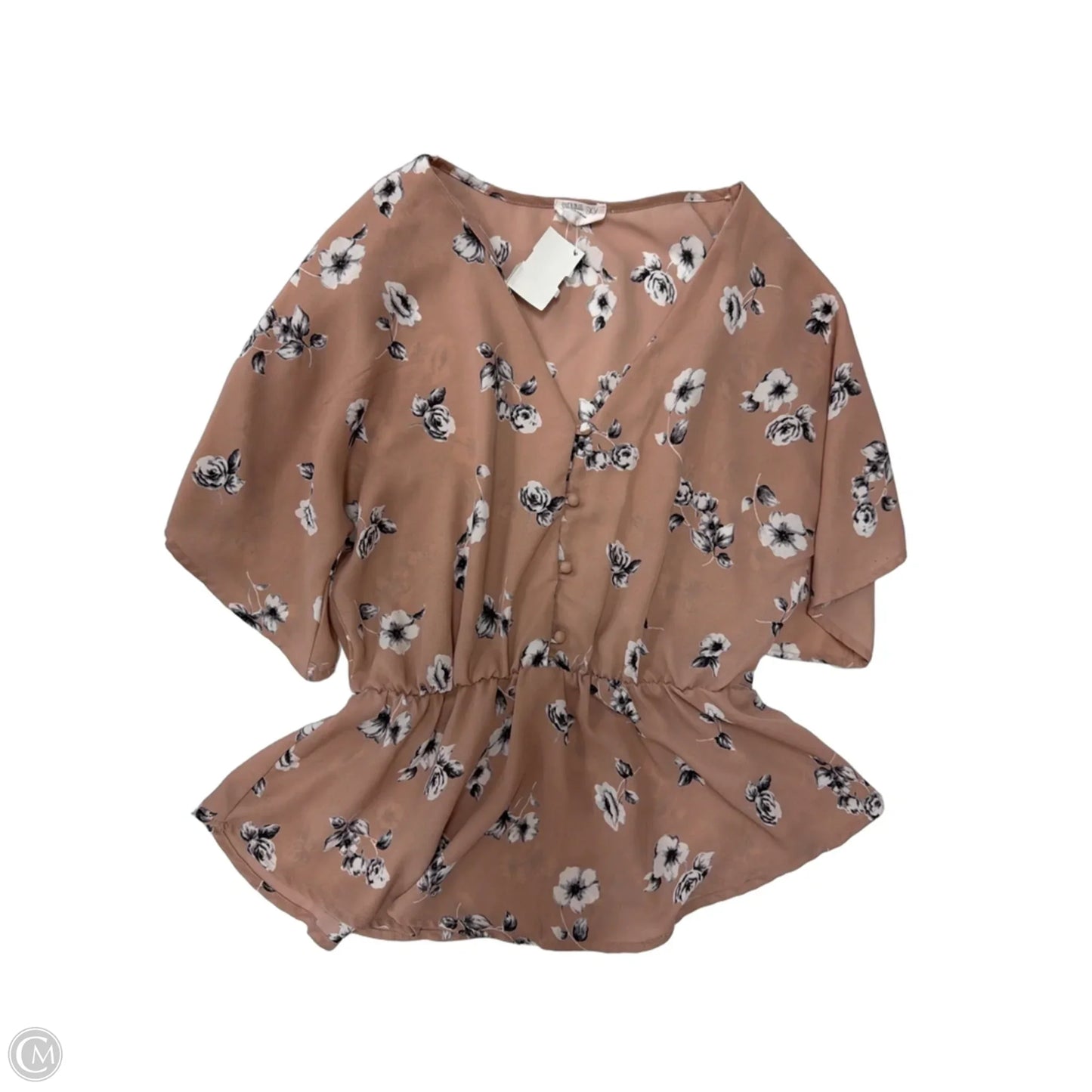 Top Short Sleeve By Sienna Sky In Floral Print, Size: L