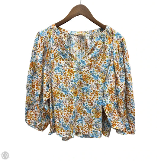 Top Long Sleeve By Ana In Floral Print, Size: 1x
