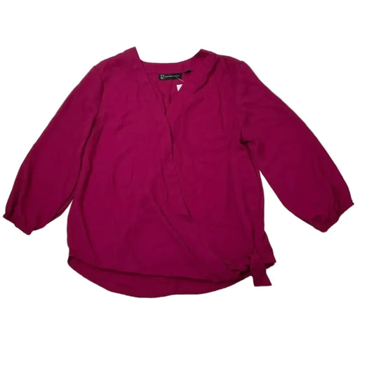 Top Long Sleeve By New York And Co In Animal Print, Size: S