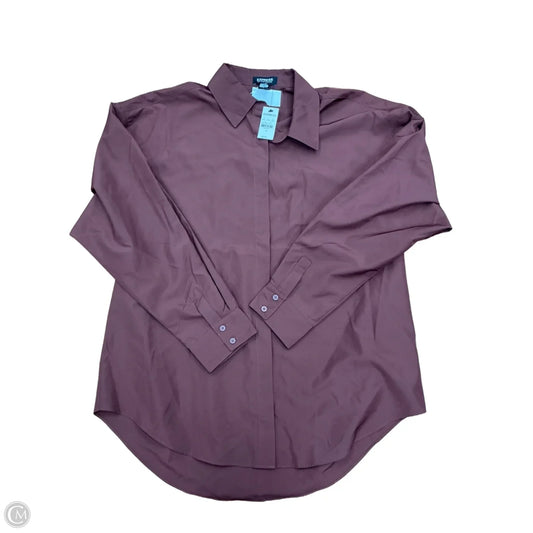 Top Long Sleeve By Express In Brown, Size: M