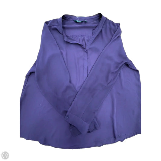 Top Long Sleeve By Simply Vera In Purple, Size: Xl