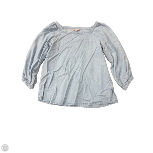 Top Long Sleeve By Loft In Blue, Size: S