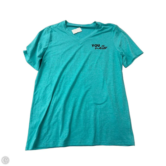 Top Short Sleeve By Clothes Mentor In Blue, Size: 2x
