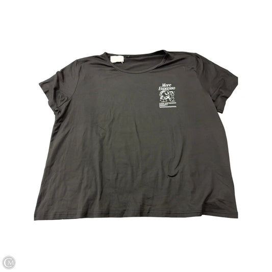 Top Short Sleeve By Shein In Black, Size: 4x