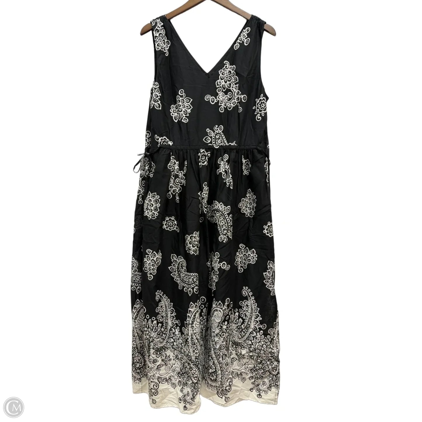 Dress Casual Maxi By Talbots In Black & White, Size: Xl