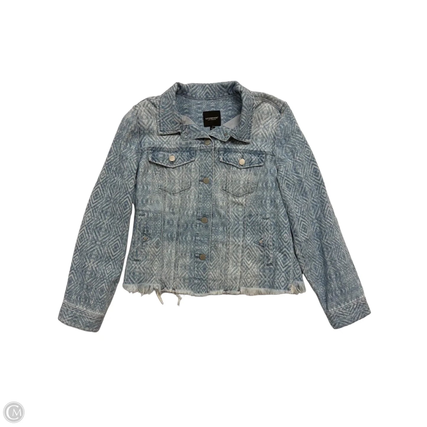 Jacket Denim By Liverpool In Blue Denim, Size: L