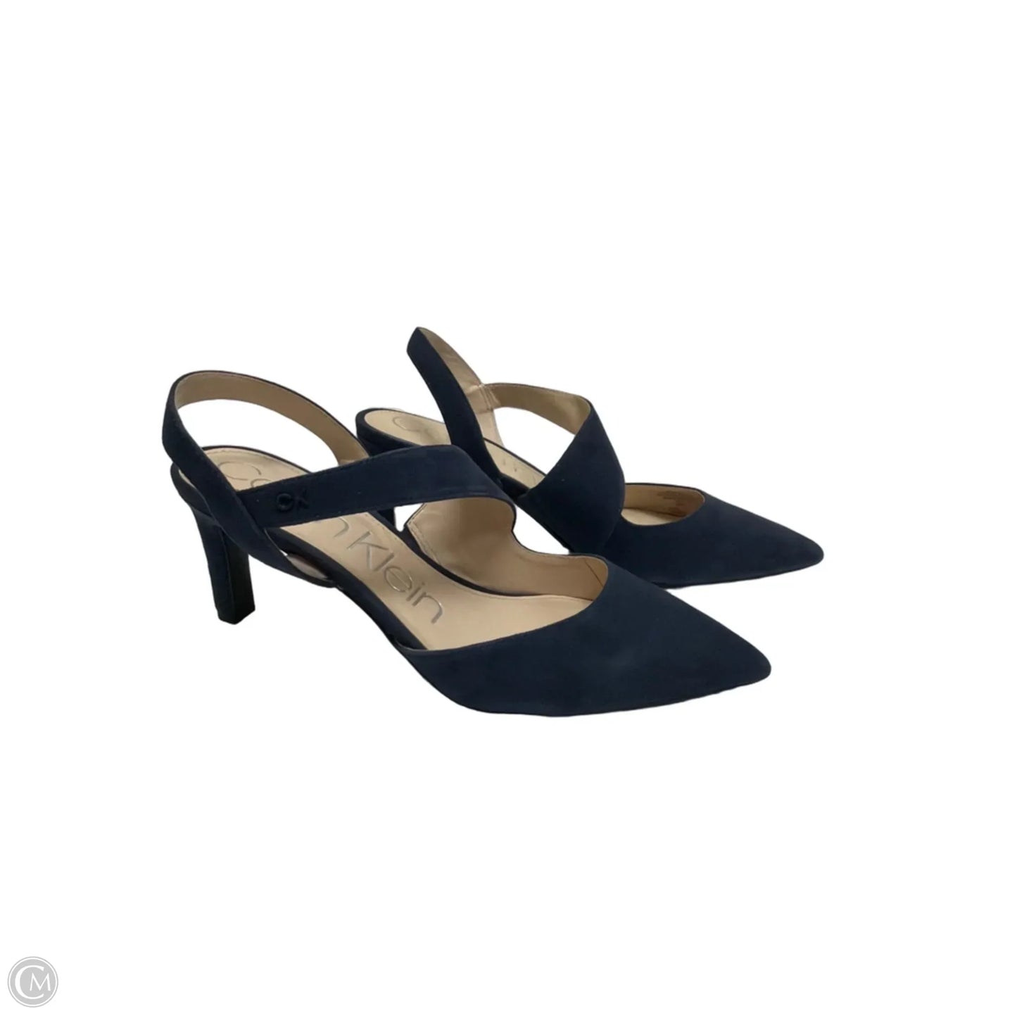Shoes Heels Stiletto By Calvin Klein In Navy, Size: 8.5