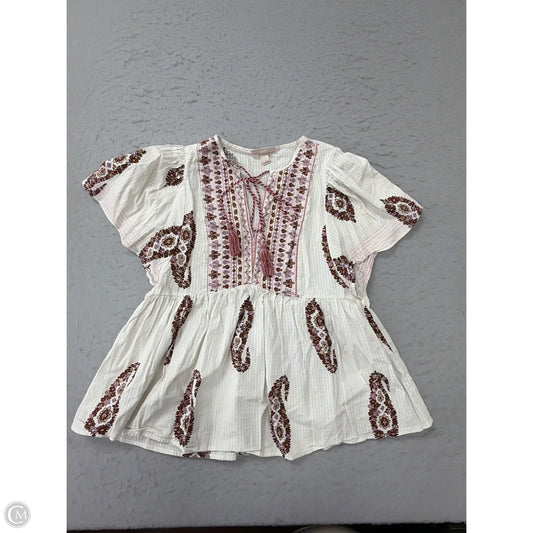 Top Short Sleeve By Knox Rose In Multi-colored, Size: S
