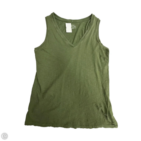 Top Sleeveless By Time And Tru In Green, Size: M